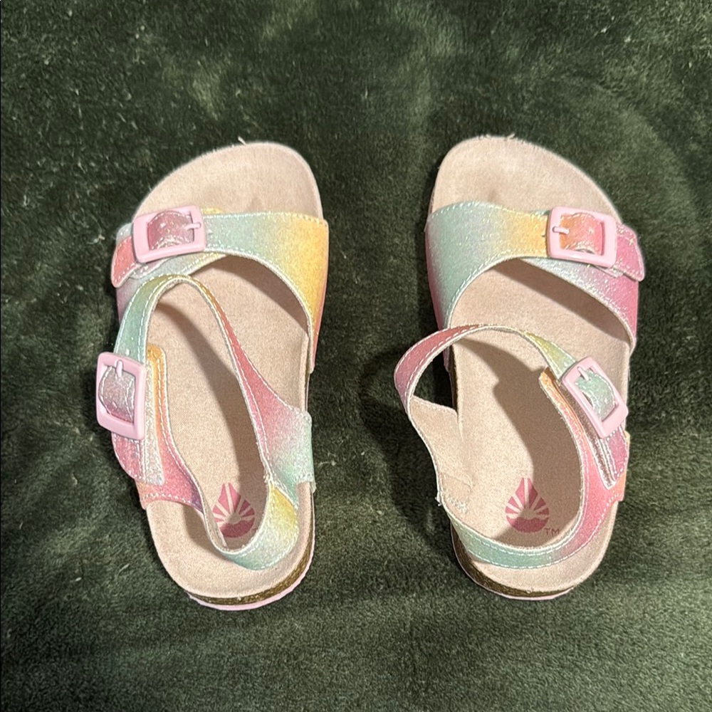 Pink Pastel Sandals with Adjustable Ankle Strap